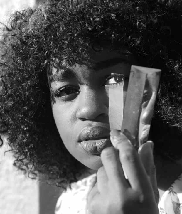 grayscale photography of woman